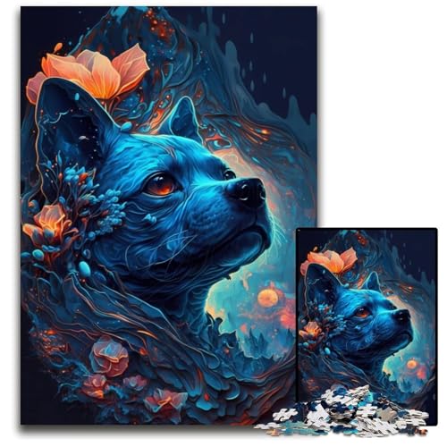 Puzzle 1000 Teile für Erwachsene, Jack Russell Terrier Hund, Holzpuzzle, ideal für Liebhaber, perfektes Weihnachts-, Neujahrs-, Valentinstagsgeschenk, 50x75cm Puzzle 1000 Teile für Erwachsene, Jack Russell Terrier Hund, Holzpuzzle, ideal für Liebhaber, perfektes Weihnachts-, Neujahrs-, Valentinstagsgeschenk, 50x75cm von LGSHENG