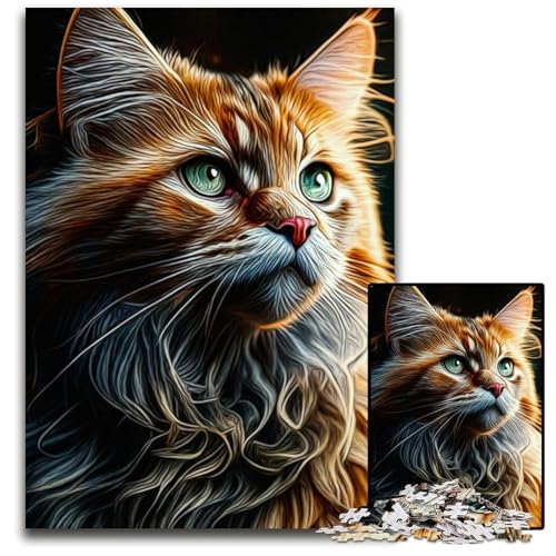 Puzzle 1000 Teile für Erwachsene Katzen-Puzzle aus Pappe, Denkspiel für Teenager und Familieninteraktion, 26x38cm Puzzle 1000 Teile für Erwachsene Katzen-Puzzle aus Pappe, Denkspiel für Teenager und Familieninteraktion, 26x38cm von LGSHENG