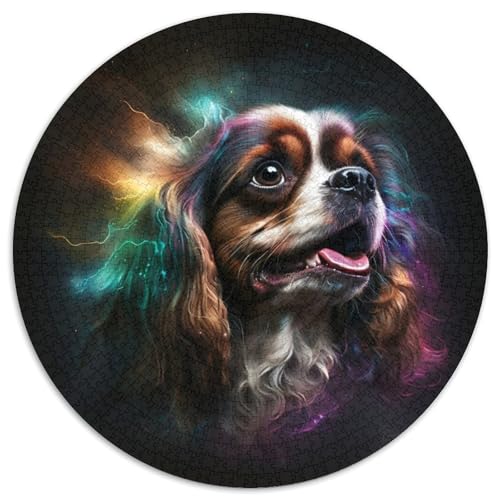 Puzzle 1000 Teile für Erwachsene, King Charles Spaniel, Denkspiel, interaktives Familienspiel, geeignet für Kinder ab 14 Jahren, 67,5 x 67,5 cm von LGSHENG