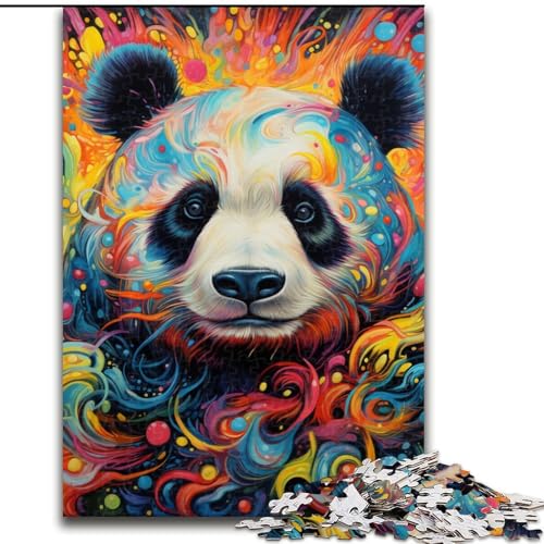 Puzzle 1000 Teile für Erwachsene, Kunst, Tierpanda, Puzzle für Jugendliche, Familien-Lernspiele, Heimdekoration, Geschenk (Größe: 26x38cm) von LGSHENG