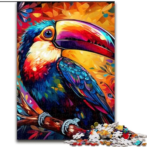 Puzzle 1000 Teile für Erwachsene, Kunst, Tukane, interaktives Familienspiel, DIY-Heimdekor, Gehirn-Herausforderung, Geschenk (Größe: 26x38cm) von LGSHENG