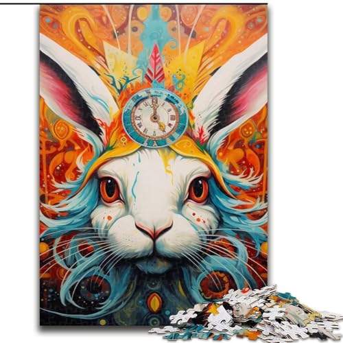 Puzzle 1000 Teile für Erwachsene, Kunst-Kaninchen-Puzzle, Familie und Freunde, geeignet für Kinder ab 14 Jahren (Größe: 50x75cm) von LGSHENG