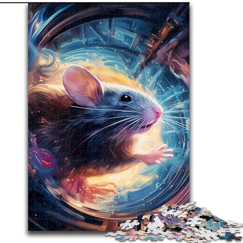 Puzzle 1000 Teile für Erwachsene, Kunst-Tiermaus-Puzzle, perfekt für Teenager, Familienzusammenhalt, Denksportaufgabe und DIY-Wohndekor-Geschenk (Größe: 50x75cm) von LGSHENG