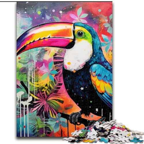 Puzzle 1000 Teile für Erwachsene, Kunst-Tukans, Puzzle, Familienspaß, Aktivität, Gehirnherausforderung, Teenager (Größe: 50x75cm) von LGSHENG