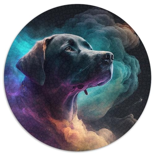Puzzle 1000 Teile für Erwachsene, Labrador-Nebel, rund, aus Pappe, anspruchsvolles Denkspiel, Familienaktivität, Heimdekoration, 67,5 x 67,5 cm Puzzle 1000 Teile für Erwachsene, Labrador-Nebel, rund, aus Pappe, anspruchsvolles Denkspiel, Familienaktivität, Heimdekoration, 67,5 x 67,5 cm von LGSHENG
