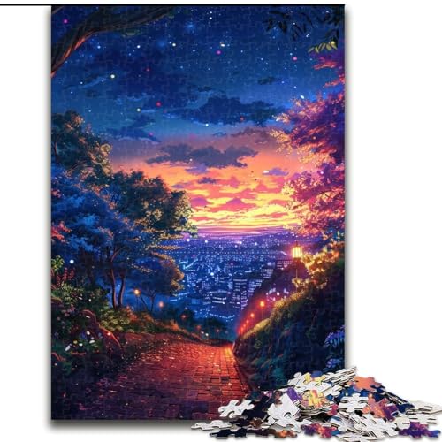 Puzzle 1000 Teile für Erwachsene, Landschaftspuzzle im japanischen Stil, für Teenager, Familien-Lernspiele, Heimdekoration, Geschenk (Größe: 26x38cm) von LGSHENG