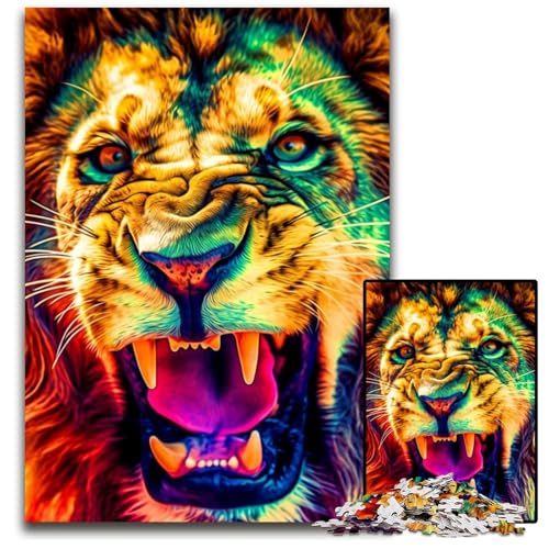 Puzzle 1000 Teile für Erwachsene, Löwe, Holzpuzzle, ideal für Verliebte, perfektes Weihnachts-, Neujahrs-, Valentinstagsgeschenk, 26x38cm Puzzle 1000 Teile für Erwachsene, Löwe, Holzpuzzle, ideal für Verliebte, perfektes Weihnachts-, Neujahrs-, Valentinstagsgeschenk, 26x38cm von LGSHENG