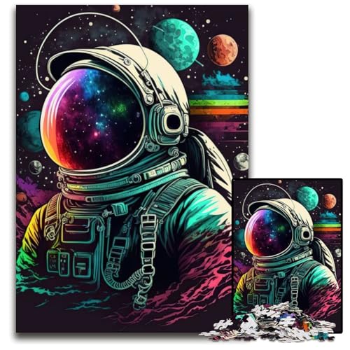 Puzzle 1000 Teile für Erwachsene, Neon-Astronaut, Holzpuzzle, Denkspiel, interaktives Familienspiel, geeignet für Kinder ab 14 Jahren, 26x38cm Puzzle 1000 Teile für Erwachsene, Neon-Astronaut, Holzpuzzle, Denkspiel, interaktives Familienspiel, geeignet für Kinder ab 14 Jahren, 26x38cm von LGSHENG