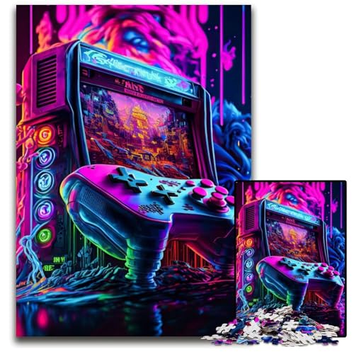 Puzzle 1000 Teile für Erwachsene, Gaming-Puzzle aus Neonkarton, Denkspiel für Teenager und Familieninteraktion, 26x38cm Puzzle 1000 Teile für Erwachsene, Gaming-Puzzle aus Neonkarton, Denkspiel für Teenager und Familieninteraktion, 26x38cm von LGSHENG