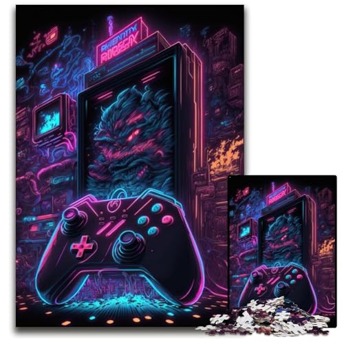 Puzzle 1000 Teile für Erwachsene, Neon-Spiel, Unmögliches Puzzle für Erwachsene, DIY-Geschenk zur Heimdekoration, Denksportspiel, 26x38cm Puzzle 1000 Teile für Erwachsene, Neon-Spiel, Unmögliches Puzzle für Erwachsene, DIY-Geschenk zur Heimdekoration, Denksportspiel, 26x38cm von LGSHENG