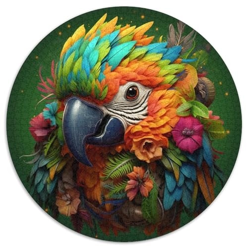 Puzzle 1000 Teile für Erwachsene, Papagei, rund, für Familienspaß, perfekt für den Urlaub, interaktive Spieleabende, 67,5 x 67,5 cm Puzzle 1000 Teile für Erwachsene, Papagei, rund, für Familienspaß, perfekt für den Urlaub, interaktive Spieleabende, 67,5 x 67,5 cm von LGSHENG