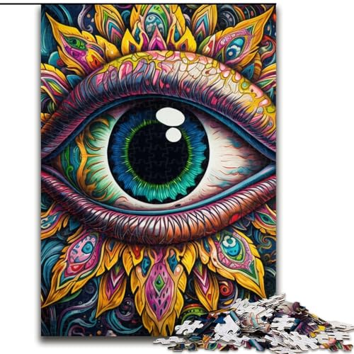 Puzzle 1000 Teile für Erwachsene, Psychedelic Eyes Puzzle, anspruchsvolle DIY-Kunst für Enthusiasten, Entspannung (Größe: 26x38cm) von LGSHENG