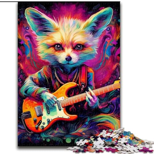 Puzzle 1000 Teile für Erwachsene, Psychedelic Fox Puzzle, pädagogisches Denkspiel, künstlerische Heim- und Bürodekoration, ab 14 Jahren (Größe: 50x75cm) von LGSHENG