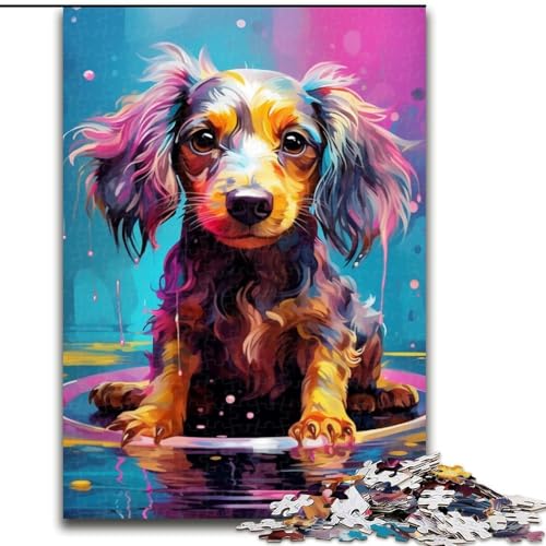 Puzzle 1000 Teile für Erwachsene, Psychedelic Sheepdog Puzzle, Familie und Freunde, geeignet für Kinder ab 14 Jahren (Größe: 50x75cm) von LGSHENG