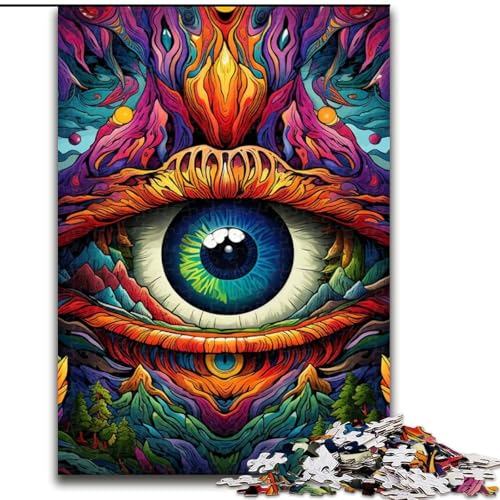 Puzzle 1000 Teile für Erwachsene, Psychedelische Augen, Puzzle für Jugendliche, Familien-Lernspiele, Heimdekoration, Geschenk (Größe: 50x75cm) von LGSHENG