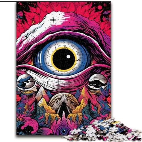 Puzzle 1000 Teile für Erwachsene, Psychedelische Augen, Puzzle für Jugendliche, Familien-Lernspiele, Heimdekoration, Geschenk (Größe: 50x75cm) von LGSHENG