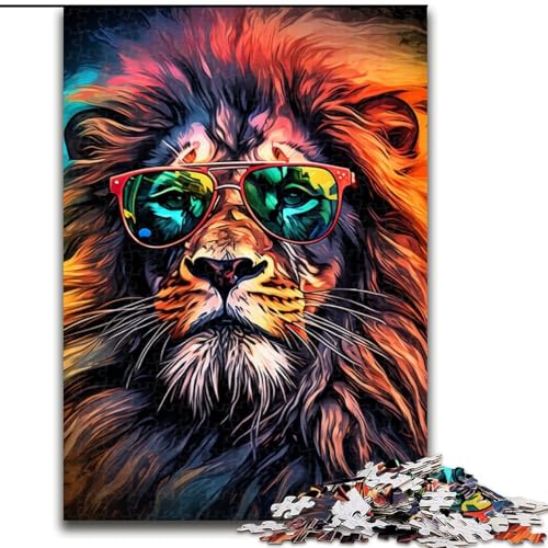 Puzzle 1000 Teile für Erwachsene, Psychedelisches Löwen-Puzzle, perfekt für Teenager und Familienspaß, Geburtstage (Größe: 50x75cm) von LGSHENG