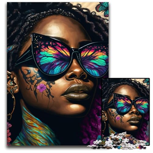 Puzzle 1000 Teile für Erwachsene, Rose, schönes Mädchen, Holzpuzzle, Denkspiel für Teenager und Familieninteraktion, 50x75cm von LGSHENG