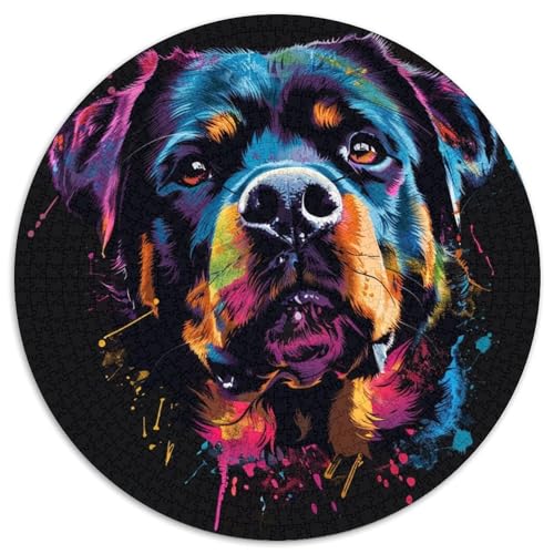 Puzzle 1000 Teile für Erwachsene, Rottweiler-Puzzle, Denkspiel, interaktives Familienspiel, geeignet für Kinder ab 14 Jahren, 67,5 x 67,5 cm Puzzle 1000 Teile für Erwachsene, Rottweiler-Puzzle, Denkspiel, interaktives Familienspiel, geeignet für Kinder ab 14 Jahren, 67,5 x 67,5 cm von LGSHENG