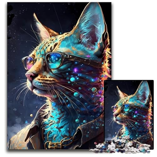 Puzzle 1000 Teile für Erwachsene, Savannah Cat, Holzpuzzle, Denkspiel, interaktives Familienspiel, geeignet für Kinder ab 14 Jahren, 50x75cm Puzzle 1000 Teile für Erwachsene, Savannah Cat, Holzpuzzle, Denkspiel, interaktives Familienspiel, geeignet für Kinder ab 14 Jahren, 50x75cm von LGSHENG