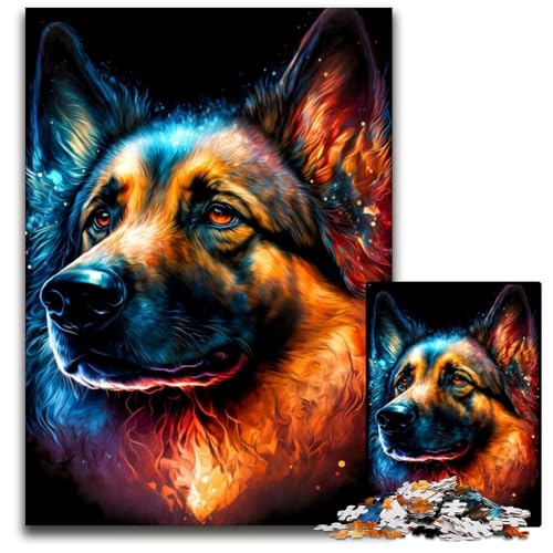 Puzzle 1000 Teile für Erwachsene, Schäferhund, Holzpuzzle, Denkspiel für Teenager und Familieninteraktion, 50x75cm Puzzle 1000 Teile für Erwachsene, Schäferhund, Holzpuzzle, Denkspiel für Teenager und Familieninteraktion, 50x75cm von LGSHENG