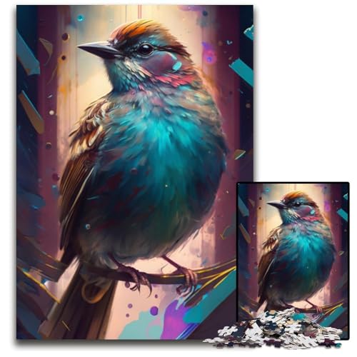 Puzzle 1000 Teile für Erwachsene, Spatzenvogel, Holzpuzzle, Denkspiel für Teenager und Familieninteraktion, 26x38cm Puzzle 1000 Teile für Erwachsene, Spatzenvogel, Holzpuzzle, Denkspiel für Teenager und Familieninteraktion, 26x38cm von LGSHENG