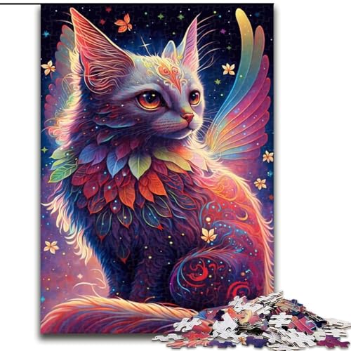 Puzzle 1000 Teile für Erwachsene, Spirit Cat Puzzle, Gehirn-forderndes DIY-Dekorationsspiel, interaktives Familienspielzeug (Größe: 26x38cm) von LGSHENG
