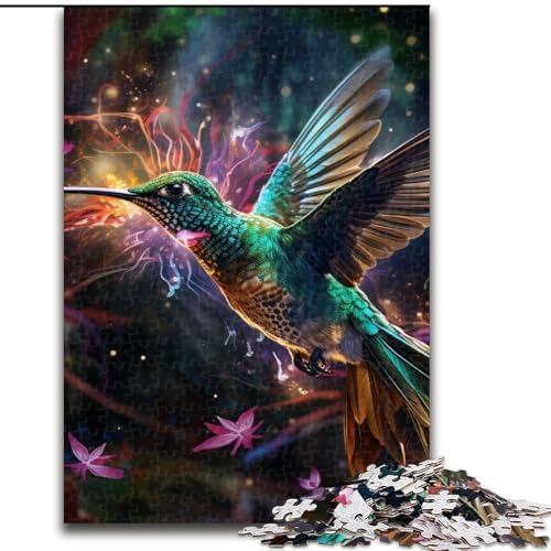 Puzzle 1000 Teile für Erwachsene, Sternenhimmel-Kolibri-Puzzle, Teenager, Paare und Freunde zum Geburtstag, zu Weihnachten (Größe: 50x75cm) von LGSHENG