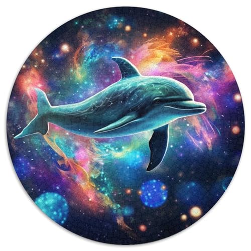 Puzzle 1000 Teile für Erwachsene, Sternennacht-Delfin-Puzzle für Erwachsene, Familienaktivitätsspiel für Teenager, anspruchsvolles Denkspiel (67,5 x 67,5 cm) von LGSHENG