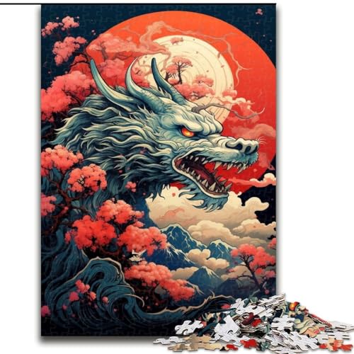 Puzzle 1000 Teile für Erwachsene, Tier- und Drachenpuzzle, pädagogisches Denkspiel, künstlerische Heim- und Bürodekoration, ab 14 Jahren (Größe: 50x75cm) von LGSHENG