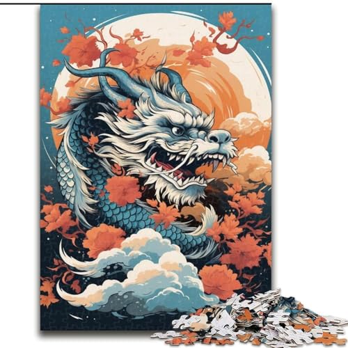 Puzzle 1000 Teile für Erwachsene, Tier- und Drachenpuzzle, pädagogisches Denkspiel, künstlerische Heim- und Bürodekoration, ab 14 Jahren (Größe: 50x75cm) von LGSHENG