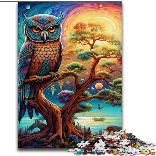 Puzzle 1000 Teile für Erwachsene, Tier- und Eulen-Puzzle, Familie und Freunde, geeignet für Kinder ab 14 Jahren (Größe: 50x75cm) von LGSHENG