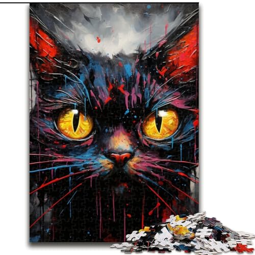 Puzzle 1000 Teile für Erwachsene, Tier- und Katzen-Puzzle, Familie und Freunde, geeignet für Kinder ab 14 Jahren (Größe: 26x38cm) von LGSHENG