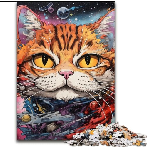 Puzzle 1000 Teile für Erwachsene, Tier- und Katzen-Puzzle, Familie und Freunde, geeignet für Kinder ab 14 Jahren (Größe: 50x75cm) von LGSHENG