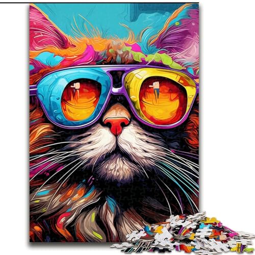 Puzzle 1000 Teile für Erwachsene, Tiere, Katzen, Puzzle für Jugendliche, Familien-Lernspiele, Heimdekoration, Geschenk (Größe: 50x75cm) von LGSHENG