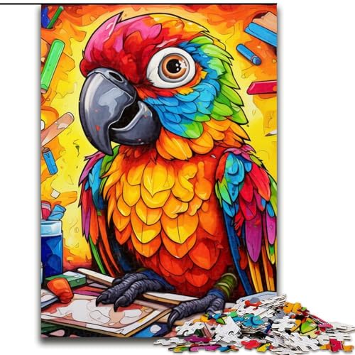 Puzzle 1000 Teile für Erwachsene, Tiere, Vögel, Papageien, Puzzle, Familie und Freunde, geeignet für Kinder ab 14 Jahren (Größe: 26x38cm) von LGSHENG