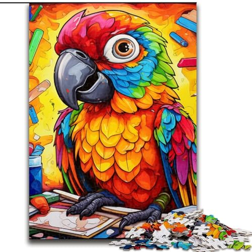 Puzzle 1000 Teile für Erwachsene, Tiere, Vögel, Papageien, Puzzle, Familie und Freunde, geeignet für Kinder ab 14 Jahren (Größe: 50x75cm) von LGSHENG