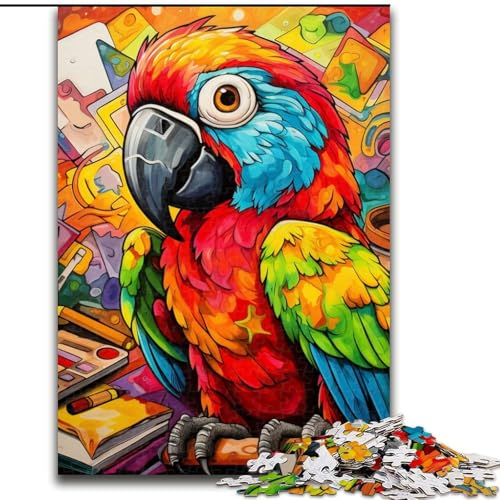 Puzzle 1000 Teile für Erwachsene, Tiere, Vögel, Papageien, Puzzle für Jugendliche, Familien-Lernspiele, Heimdekoration, Geschenk (Größe: 26x38cm) von LGSHENG