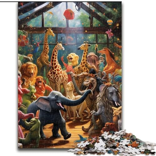 Puzzle 1000 Teile für Erwachsene, Tierparty-Puzzle für Jugendliche, Familien-Lernspiele, Heimdekoration, Geschenk (Größe: 26x38cm) von LGSHENG