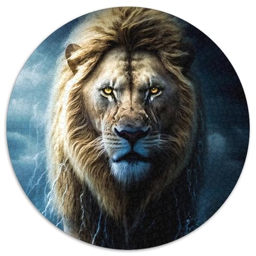 Puzzle 1000 Teile für Erwachsene, Tiger, rund, für Familienspaß, perfekt für den Urlaub, interaktive Spieleabende, 67,5 x 67,5 cm Puzzle 1000 Teile für Erwachsene, Tiger, rund, für Familienspaß, perfekt für den Urlaub, interaktive Spieleabende, 67,5 x 67,5 cm von LGSHENG