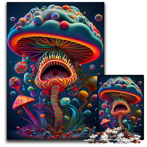 Puzzle 1000 Teile für Erwachsene, Trippy Mushrooms, Holzpuzzle, Denkspiel für Teenager und Familieninteraktion, 50x75cm Puzzle 1000 Teile für Erwachsene, Trippy Mushrooms, Holzpuzzle, Denkspiel für Teenager und Familieninteraktion, 50x75cm von LGSHENG