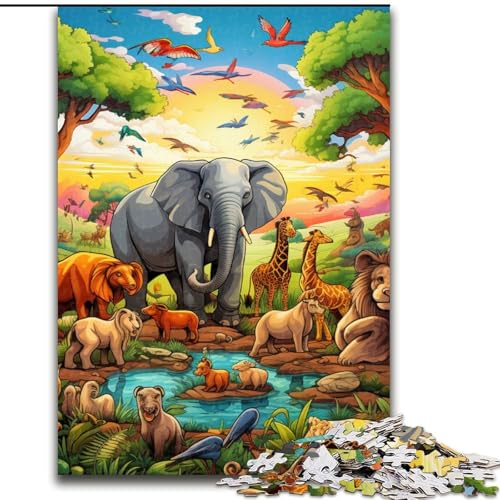 Puzzle 1000 Teile für Erwachsene, afrikanische Tiere, Teenager, Paare und Freunde zum Geburtstag, zu Weihnachten (Größe: 50x75cm) von LGSHENG