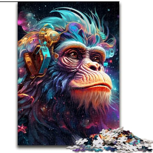 Puzzle 1000 Teile für Erwachsene, buntes Affen-Puzzle, perfekt für Teenager und Familienspaß, Geburtstage (Größe: 26x38cm) von LGSHENG