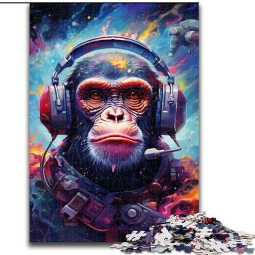 Puzzle 1000 Teile für Erwachsene, buntes Affenpuzzle, pädagogisches Denkspiel, künstlerische Heim- und Bürodekoration, ab 14 Jahren (Größe: 50x75cm) von LGSHENG