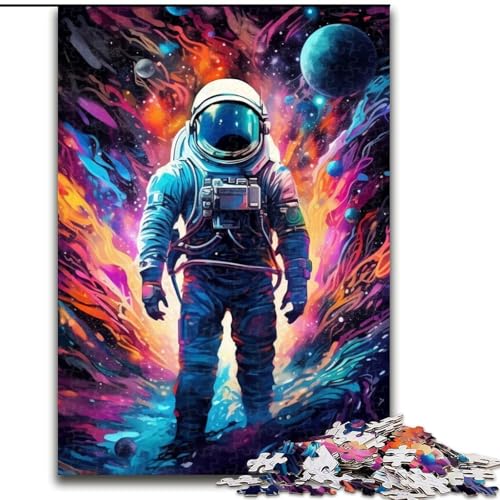 Puzzle 1000 Teile für Erwachsene, buntes Astronauten-Puzzle, Teenager, Paare und Freunde zum Geburtstag, zu Weihnachten (Größe: 26x38cm) von LGSHENG