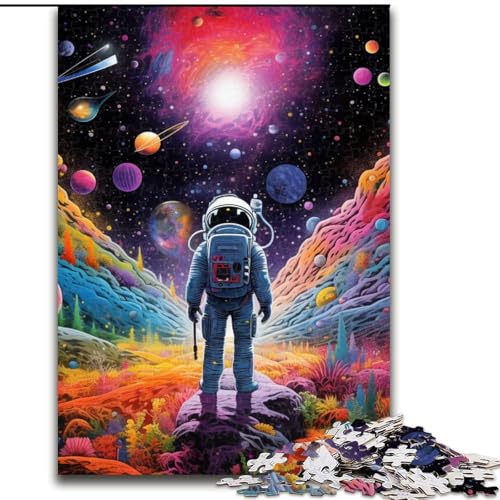 Puzzle 1000 Teile für Erwachsene, buntes Astronauten-Puzzle für Teenager, Familien-Lernspiele, Heimdekoration, Geschenk (Größe: 50x75cm) von LGSHENG
