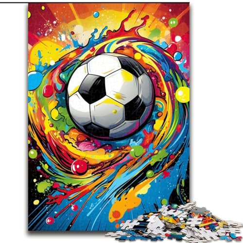 Puzzle 1000 Teile für Erwachsene, buntes Fußball-Sportpuzzle, Familie und Freunde, geeignet für Kinder ab 14 Jahren (Größe: 26x38cm) von LGSHENG