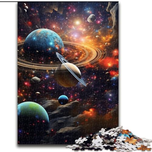 Puzzle 1000 Teile für Erwachsene, buntes Universum, Puzzle für Jugendliche, Familien-Lernspiele, Heimdekoration, Geschenk (Größe: 50x75cm) von LGSHENG