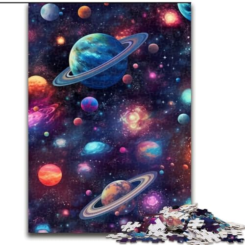 Puzzle 1000 Teile für Erwachsene, buntes Universum, Puzzle für Jugendliche, Familien-Lernspiele, Heimdekoration, Geschenk (Größe: 50x75cm) von LGSHENG
