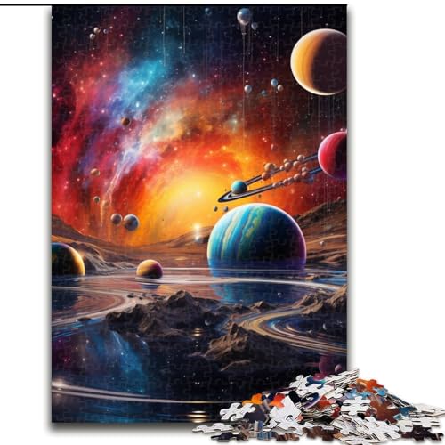 Puzzle 1000 Teile für Erwachsene, buntes Universum-Puzzle für Teenager, Familien-Lernspiele, Heimdekoration, Geschenk (Größe: 26x38cm) von LGSHENG